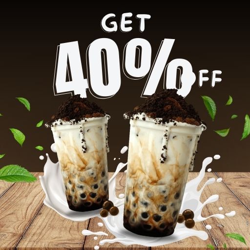 Boba Tea : Buy 1 & Get 40% off on 2nd